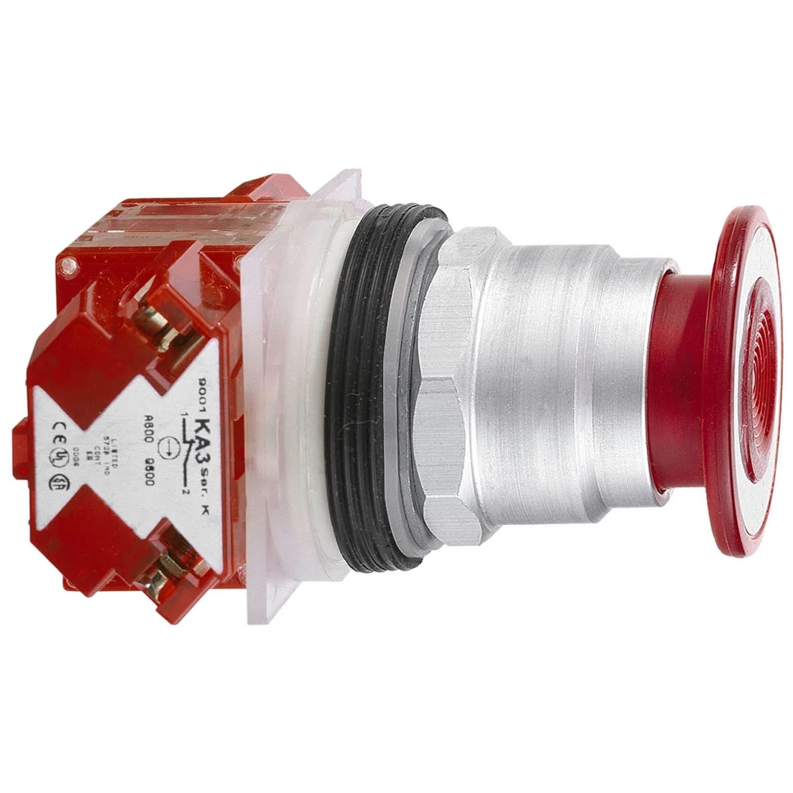 Interrupteur d'urgence tirette 2 positions NC rouge 41mm