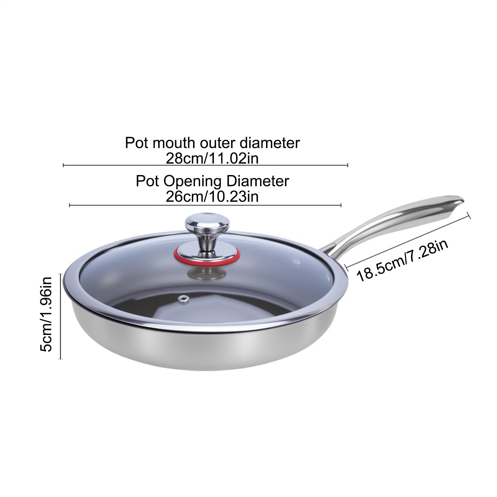 Pentole in Titanio per Cucinare Cucina Antiaderenti | Padella Da Cucina Domestica Per Cuochi Domestici Principianti Proprietari di Casa Preparazione Pasti Uova Carni Appartamento