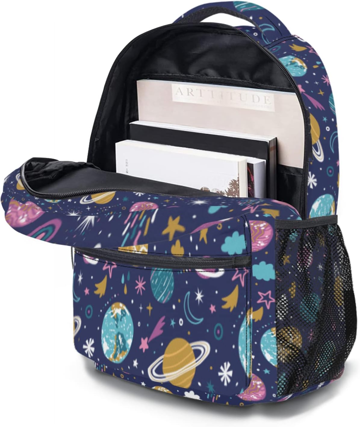 System Planets Backpack Galaxy Space Bookbag Laptop Bag Casual Hiking Travel Daypack Adjustable Strap Schoolbag for Boys Girls Teen