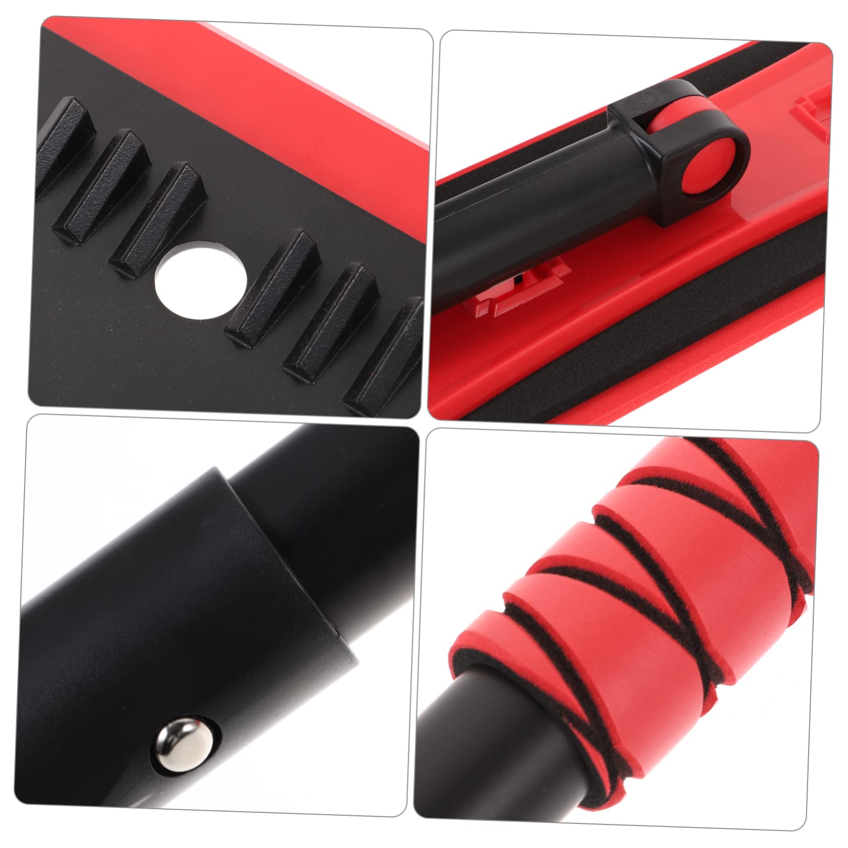 ORFOFE Grattoir À Glace Manche Extensible Balai À Neige Outil De Déneigement pour Pare-Brise Multi-usages Rouge