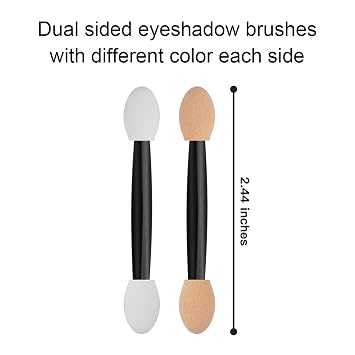 Cuttte 120PCS Disposable Eye Shadow Applicators Sponge with Container