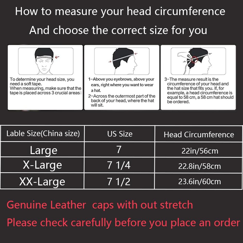 Men's Newsboy Flat Cap 100% Genuine Cowhide Leather Gatsby Ivy Golf Cabbie Hat - Image 2