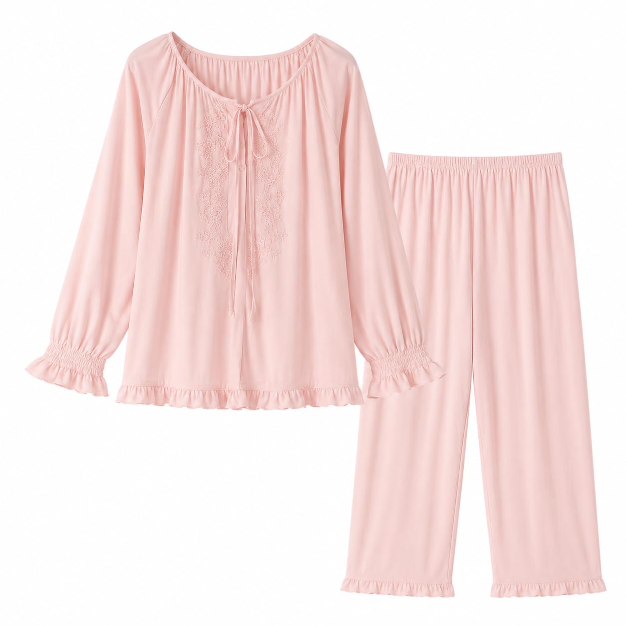 Pigiama Donna per, Due Pezzi in Fibra Modale e Spandex, per l'Estate, L