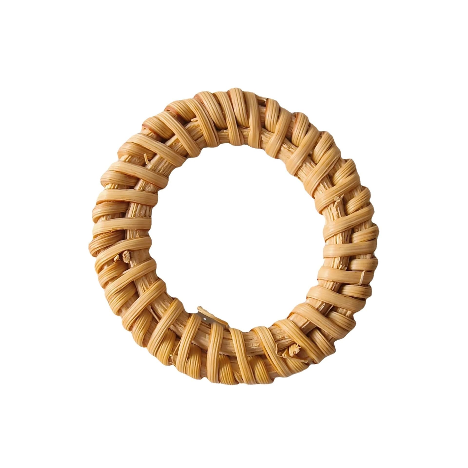 30pcs Woven Rattan Round Napkin Rings Durable Cutlery Clasp Kitchen Accessories