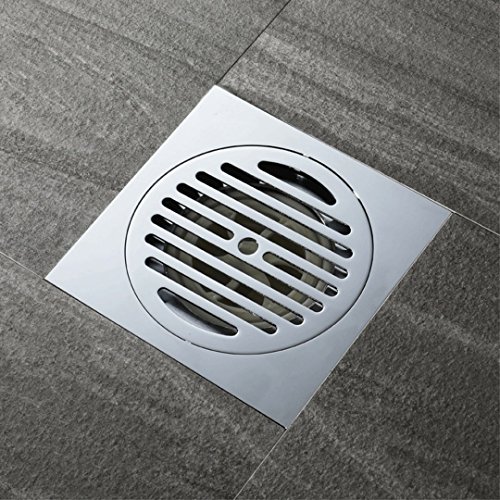 Popowbe Floor Drain Cover Waste Drainer Washing Drainer Dedicated Shower Floor Grate Drain Brass Bathroom Kitchen Accessory 150mm X 150mm