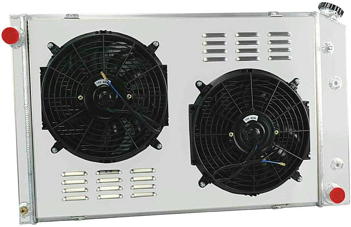 4 Row Aluminum Radiator Shroud Fan For 73-87 Chevy C/K C10 C20 C30 K10 K30 Truck