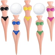 Golf Tees Funny Bikini 5pcs 76mm Golf Tees Funny Golf Tees for Girls Plastic Golf Tees for Men Women Golf Training Golf Accessories