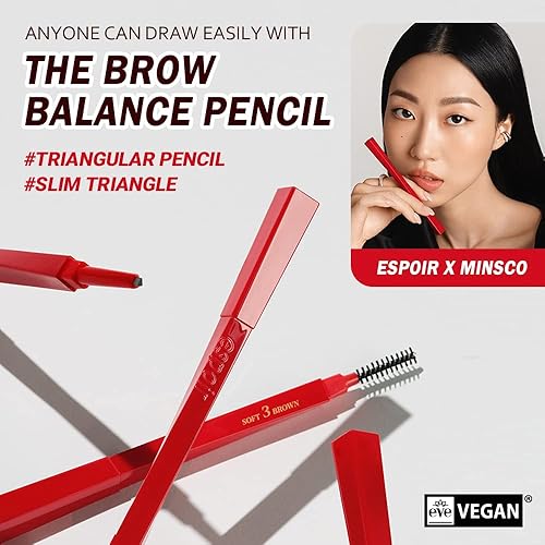 Miniatura 2 de Espoir The Brow Balance Pencil #6 Light Taupe  Lápiz de cejas rápido y fácil de dibujar sin aglutinarse con forma de triángulo delgado  Una textura