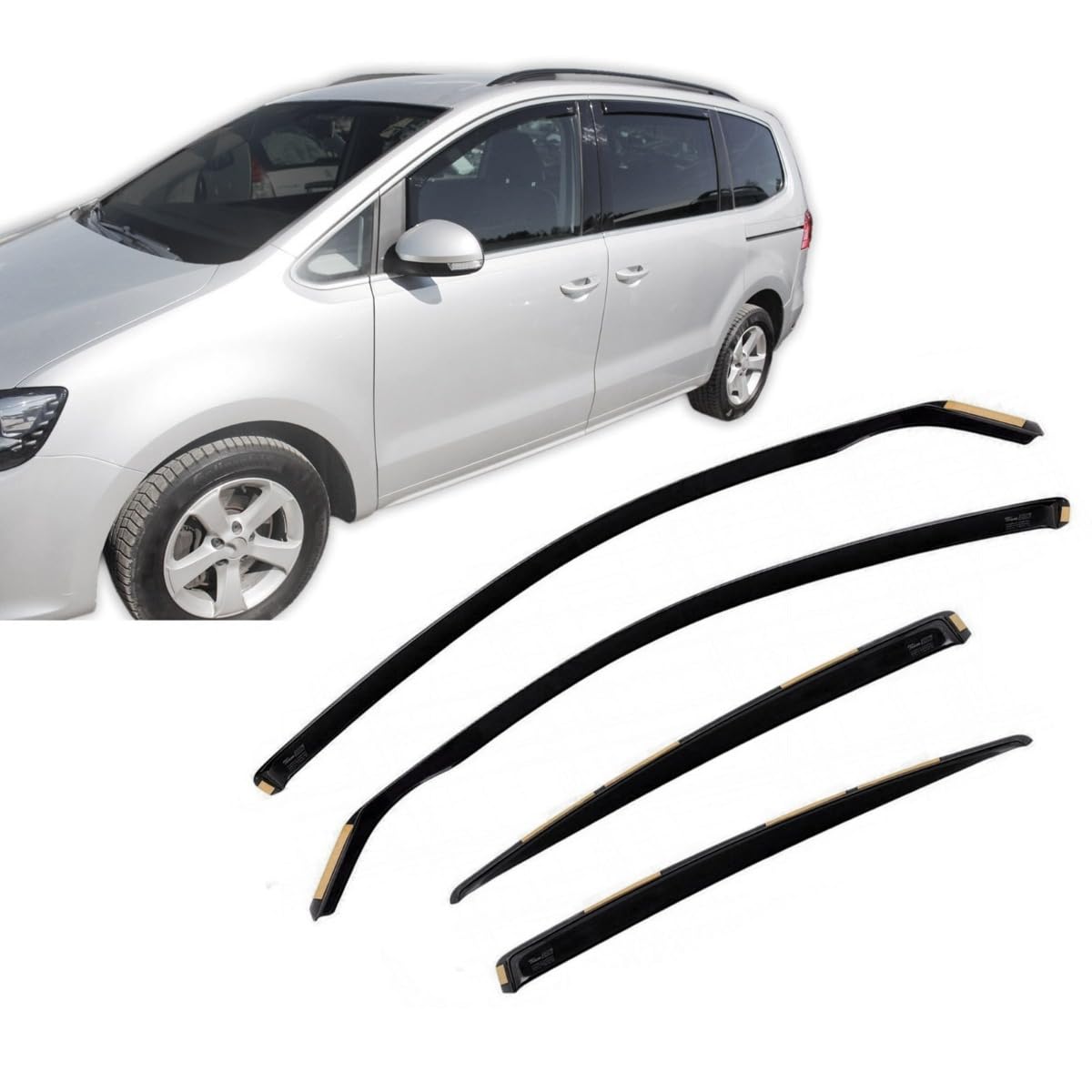 J&J AUTOMOTIVE Derivabrisas para VW Sharan 2010-2020 4 piezas