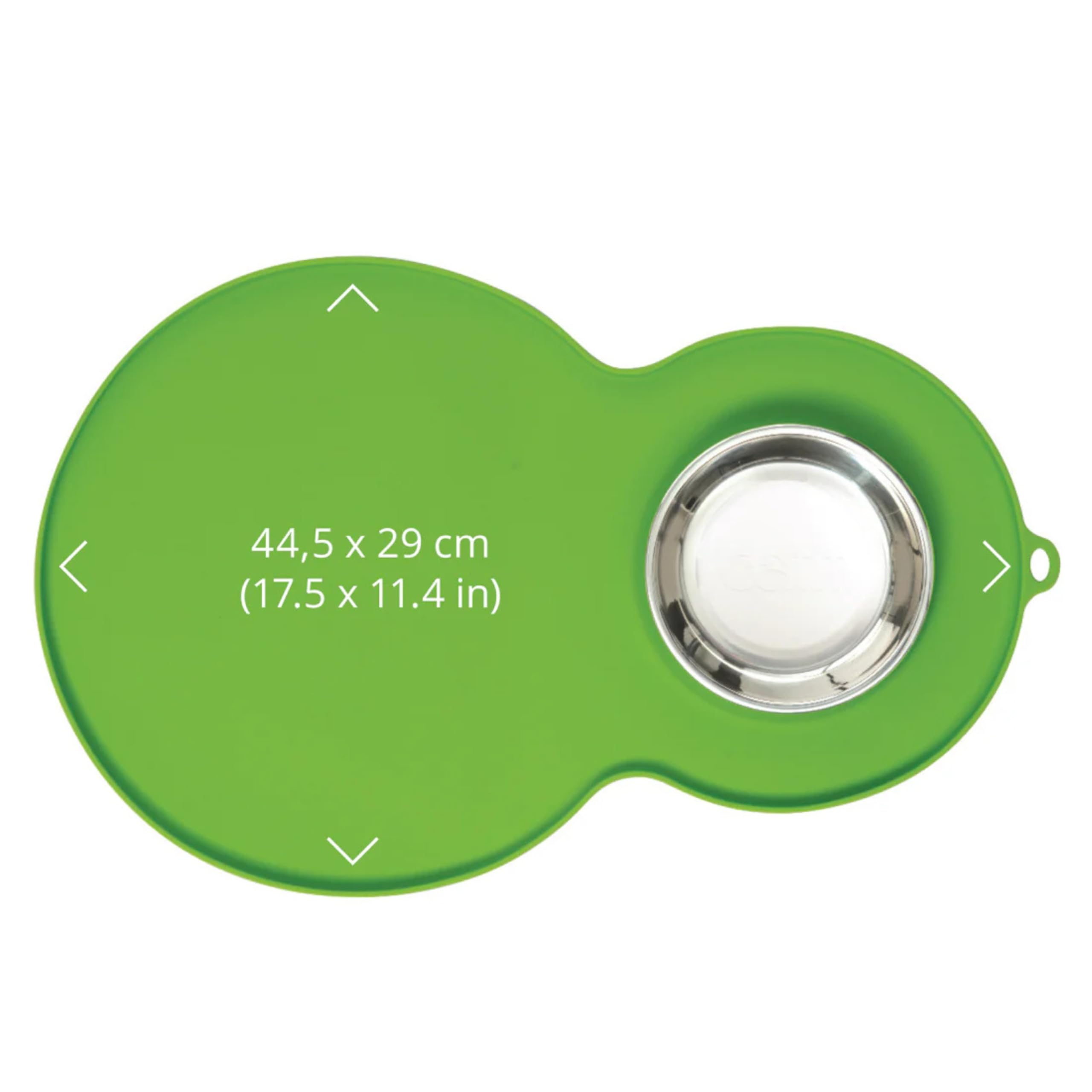 Catit Alfombra Silicón Con Comedero Inox Verde