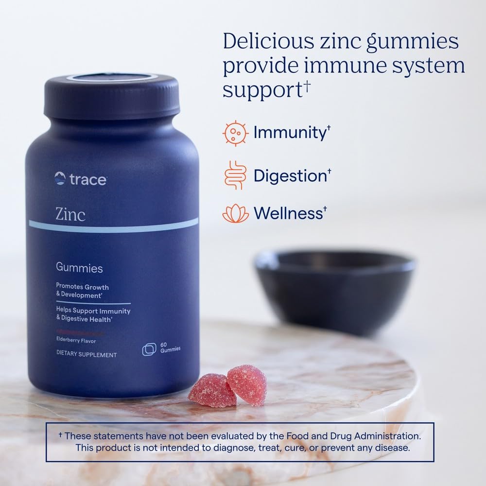 Trace Minerals Zinc Chewable Gummies 30mg, 1-Pack, Elderberry Flavor — Amazon image 2