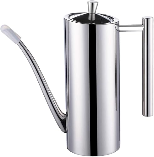 Miniatura 8 de Sumerflos Botella dispensadora de aceite de oliva de acero inoxidable, 16.9 fl oz17 oz, recipiente de almacenamiento de aceite de vertido sin goteo