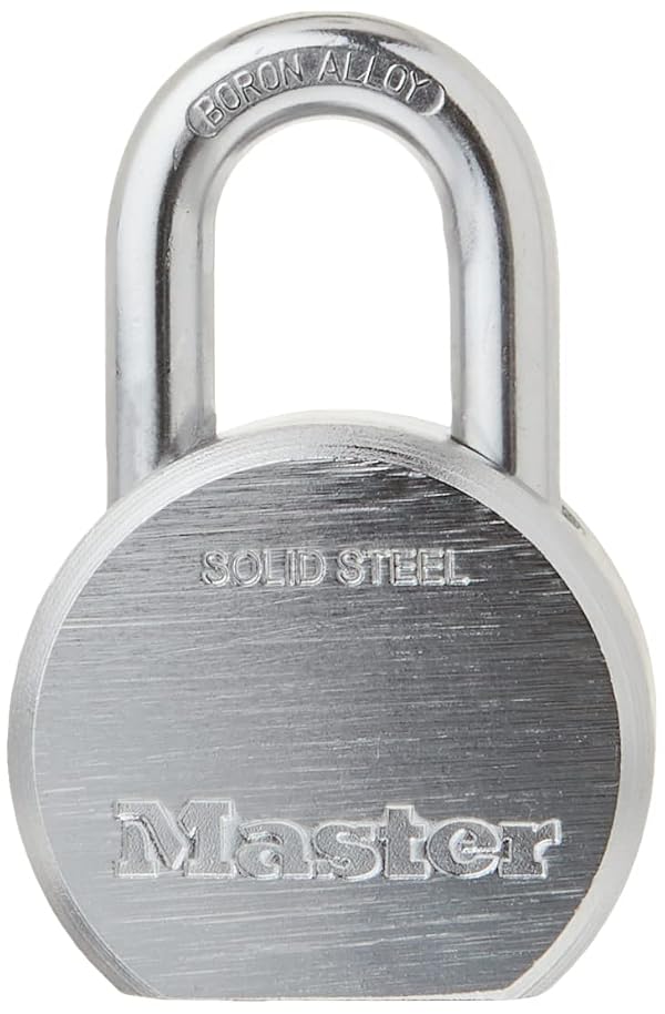 Master Lock Padlock, Solid Steel Lock, 2-1/2 in. Wide, 930DPF by Master Lock - Used condition - US$22.06