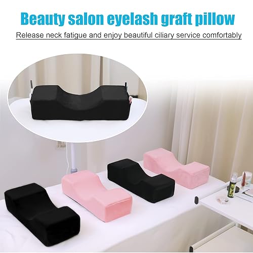 Miniatura 6 de Cómoda almohada de cuello de extensión de pestañas, almohada de contorno de cuello de espuma viscoelástica para apoyo para dormir, almohada de