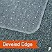 Office Chair Mats for Carpeted Floors, Studded Desk Floor Mat, Clear Heavy Duty for Low and Medium Pile, Beveled Edge with Lip Large 36