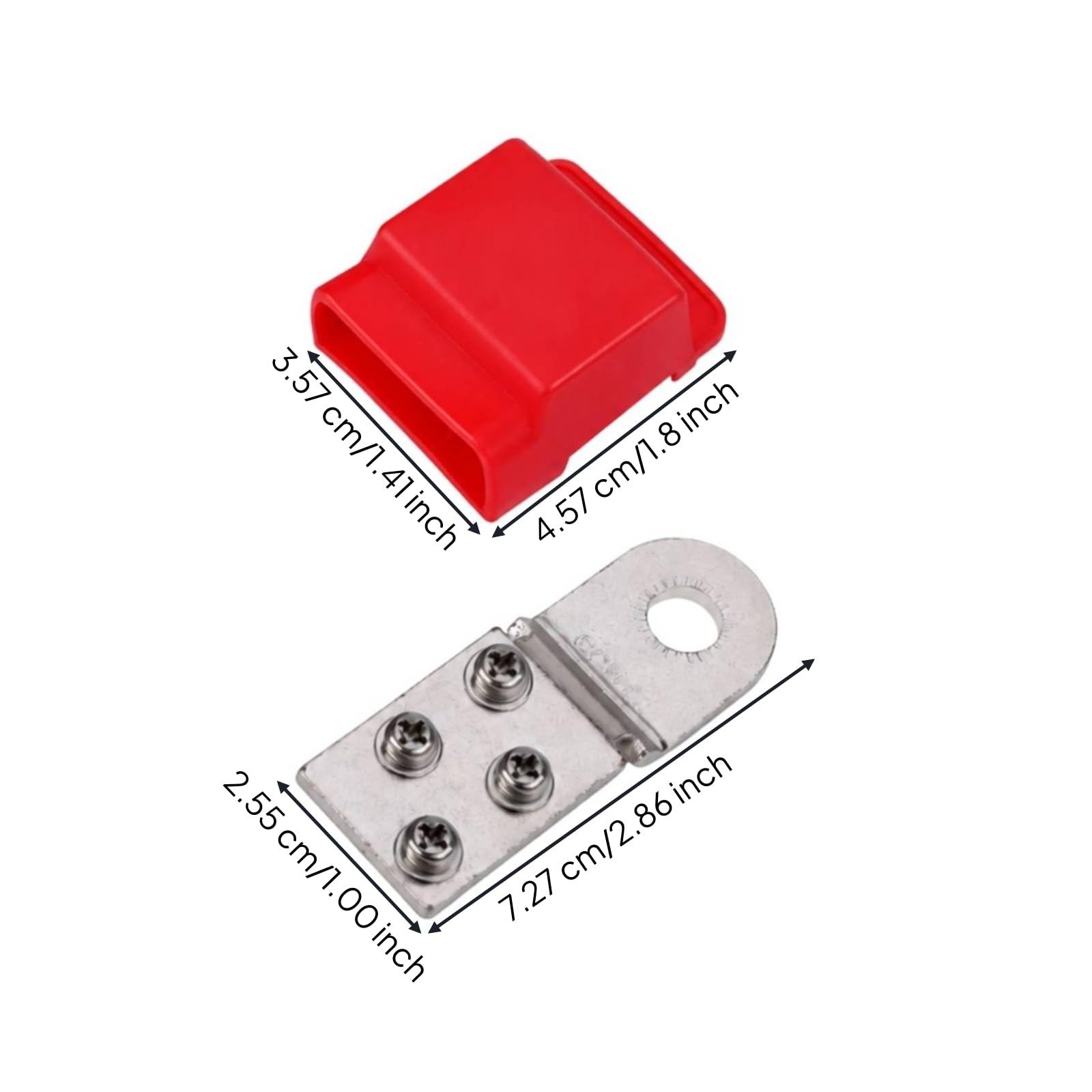 Conjunto Terminal Batería Cobre Aislante Eléctrico Terminal Batería con Cobre Estañado para Marino, Automoción