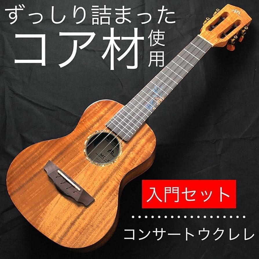 Myron製】アカシアコア材総単板・コンサートウクレレ【工房調整品