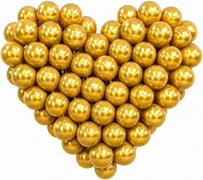 100pcs 5 inch Metallic Gold Balloons Small Mini Chrome Helium Shiny Gold Balloon for Party Decorations