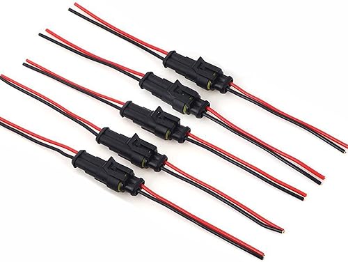 5 Sets 3 Pin Way Car Auto Super Sellado Impermeable Conectores Eléctricos Enchufe Kit de Enchufe con Alambre AWG Calibre Marina