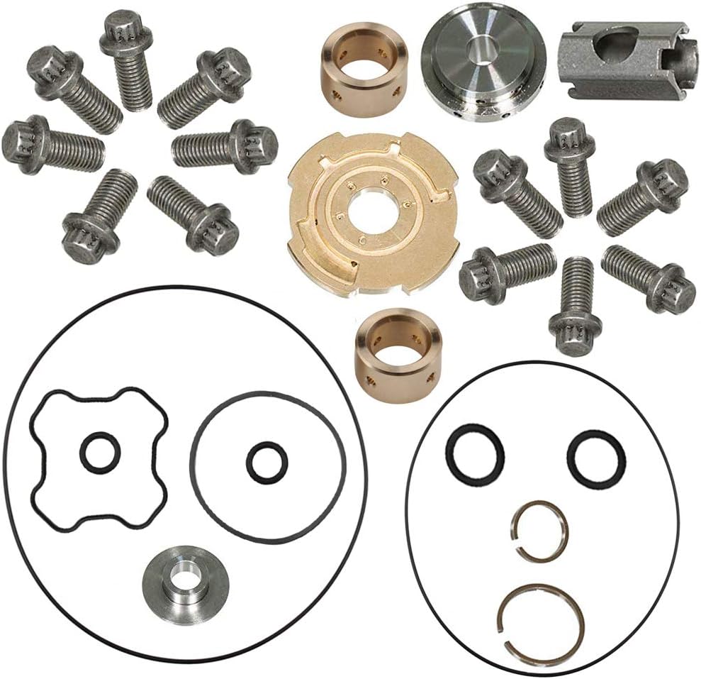 TOPEMAI 7.3L Powerstroke Turbo Upgraded 360°Thrust Rebuild Kit Compatible for 1994-2003 Ford Garrett GTP38 TP38 Replacement 817-1004-002F by TOPEMAI
