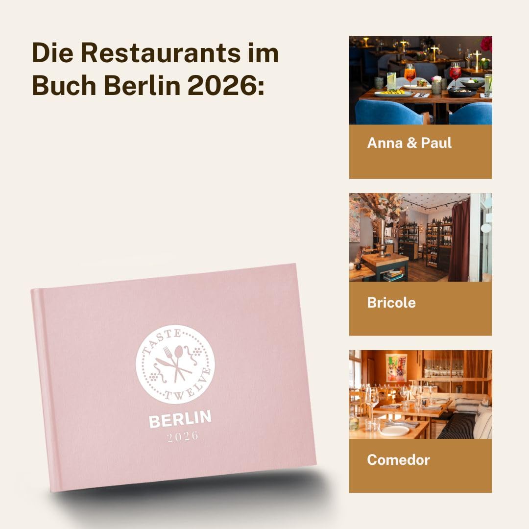 TASTE TWELVE Berlin 2026 – Gutscheinbuch & Restaurantführer mit 12 Top-Restaurants – das perfekte Geschenk für Genießer