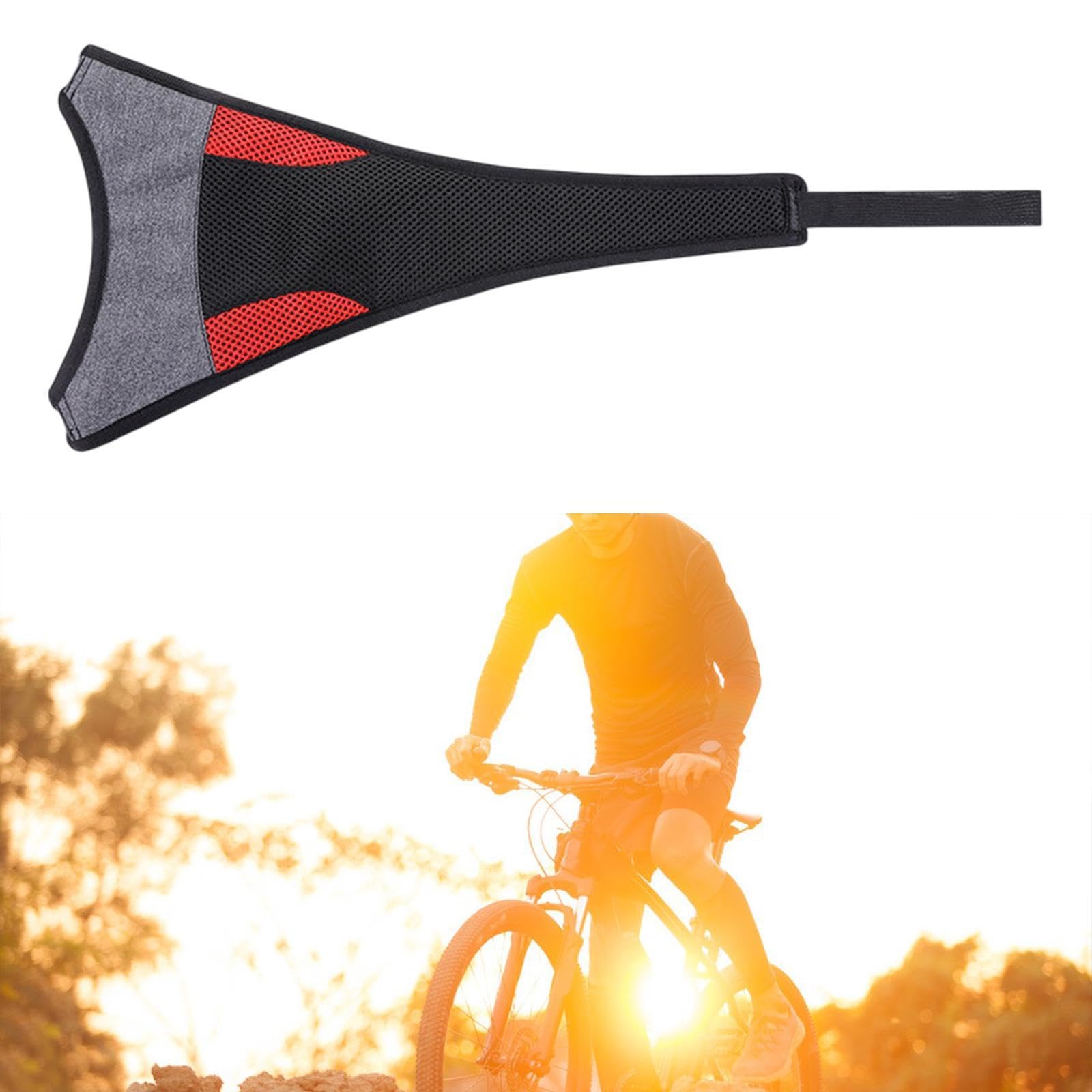 kowaku Bike Sweat Net Sweat Cover Cycling Road Trainer Sweatbands Sports Cycling Riding Sweat Tape Band, Red