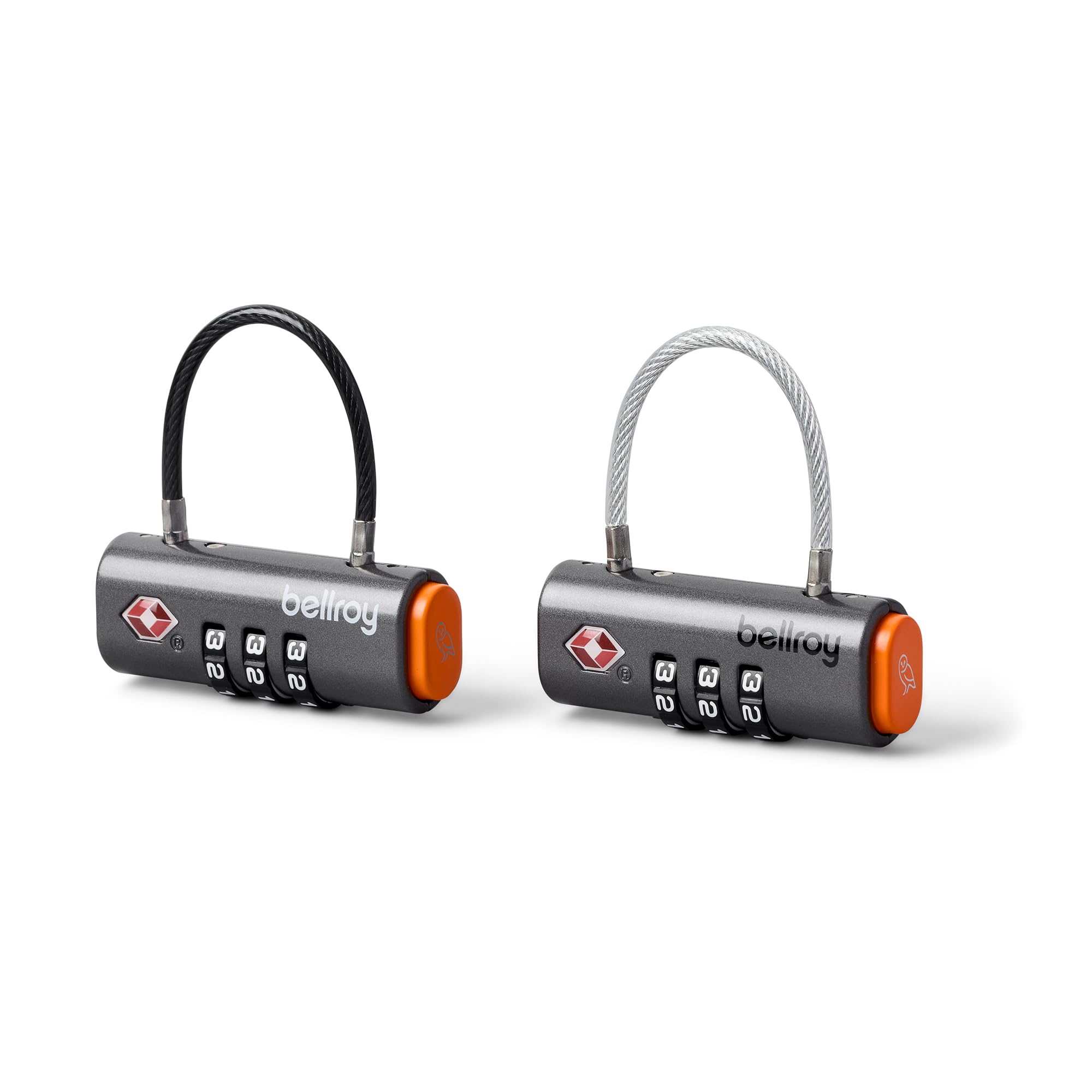 Bellroy Travel Lock Duo (Set of 2 TSA Luggage Locks with Flexible Fit and Combination Function) - Graphite