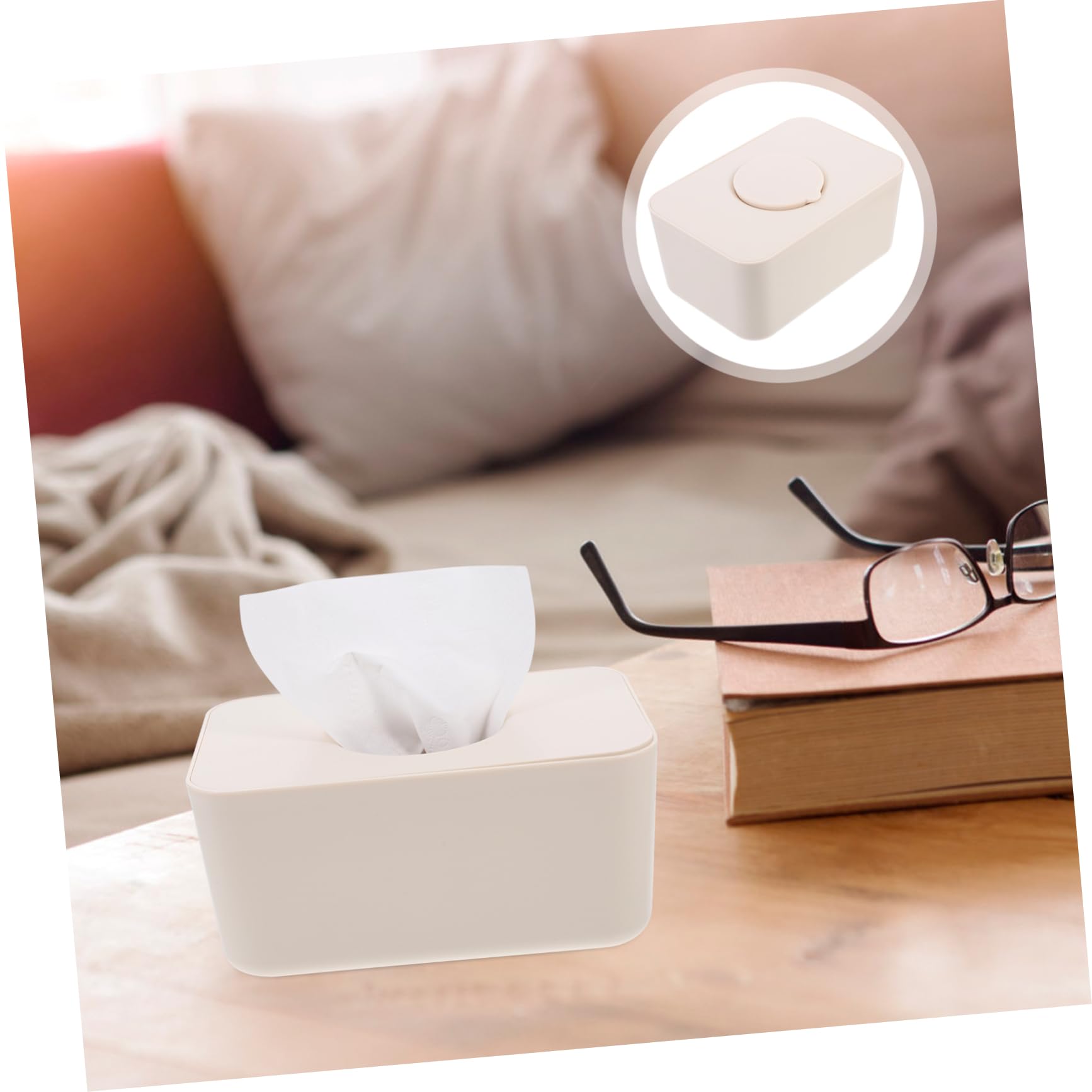 Sosoport Caja Dispensadora de Toallitas Húmedas de Silicona con Tapa Hermética Resistente y Versátil para Coche Oficina y Hogar Protección y Conservación de Pañuelos y Pañuelos de