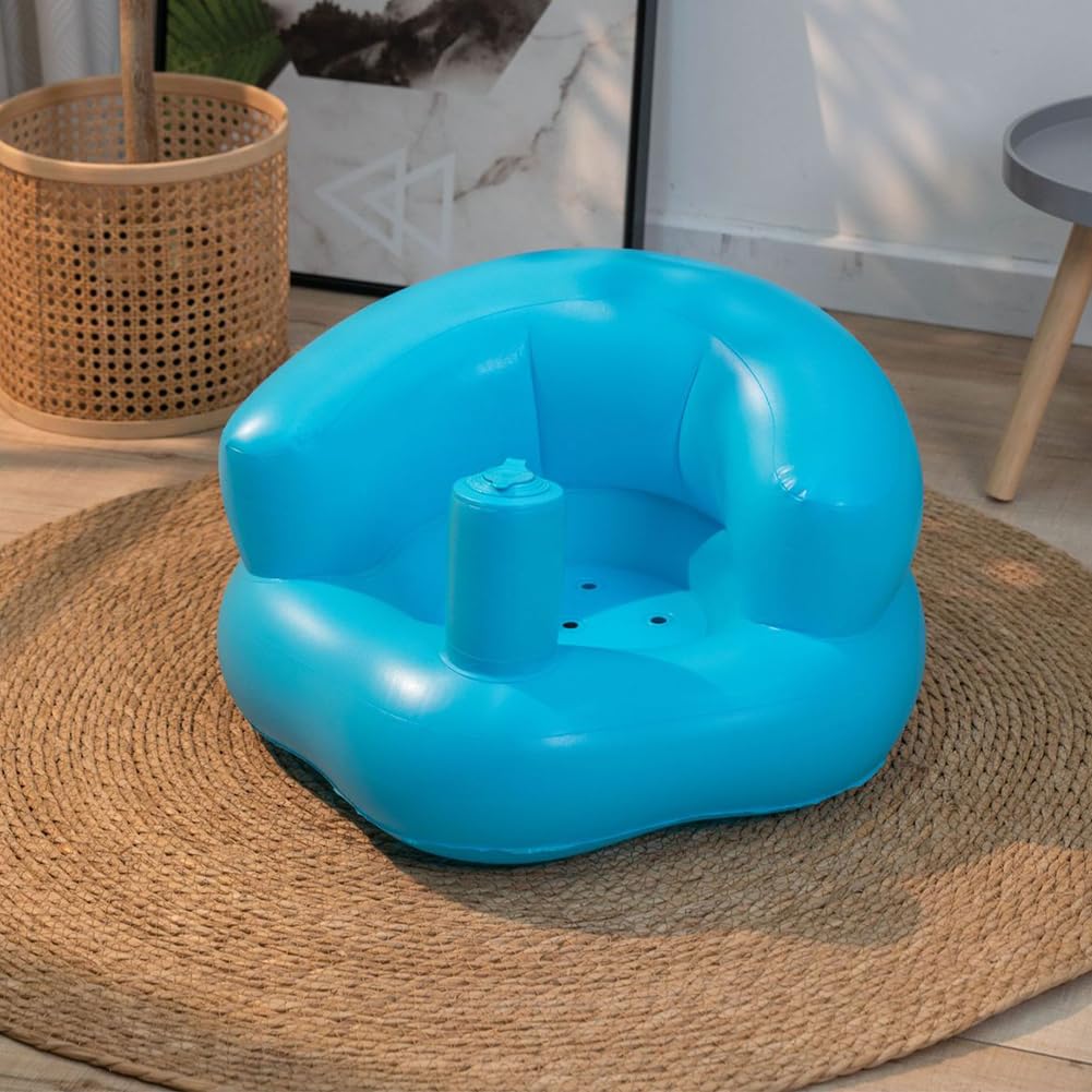 Seggiolino da Bagno gonfiabile per bambino, Sedia Portatile per Neonati e Bambini, con Pompa d'Aria Integrata