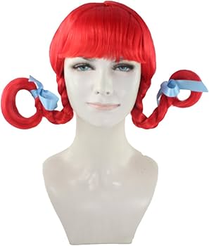 Amazon.co.jp: Wigs2you 仮装 ウィッグ H-3102 赤髪 三つ編み パッツン