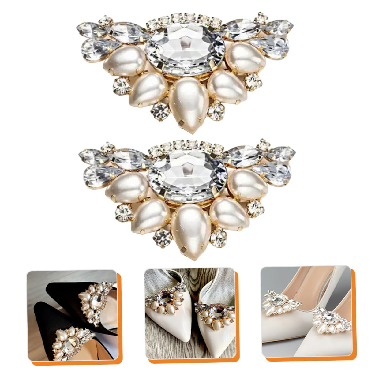 GALPADA 5paia Clip Per Scarpe Sposa Decorazioni Rimovibili Per Scarpe Cerimonia Accessori Per Matrimoni e Adatte