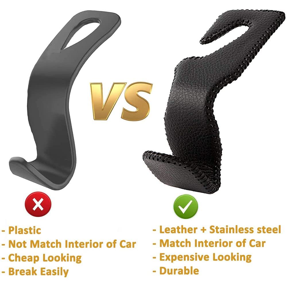 Crochets Pour Appuie-tête De Voiture, Sac En Cuir De Luxe Haut De Gamme, Crochets Pour Siège Arrière, Cintre Pour Voiture, Organisateur De Rangement Fait Main, Sac à Main, Bouteille D'eau