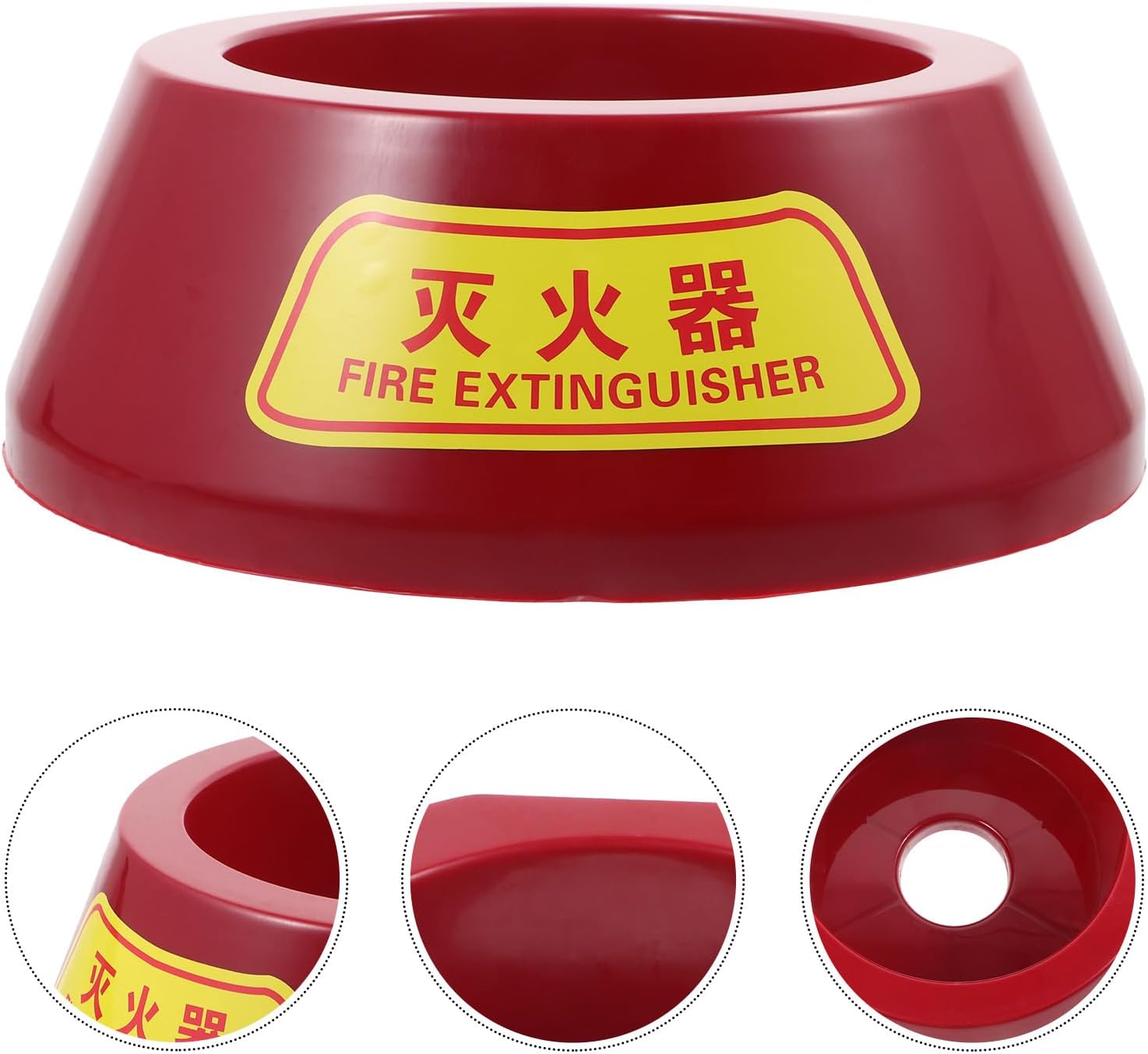 Plastic Fire Extinguisher Floor Stand Holder Stable Powder Fire Extinguisher Base with Bright Color for Safety Firm Structure and Space-Saving Design in Various Settings