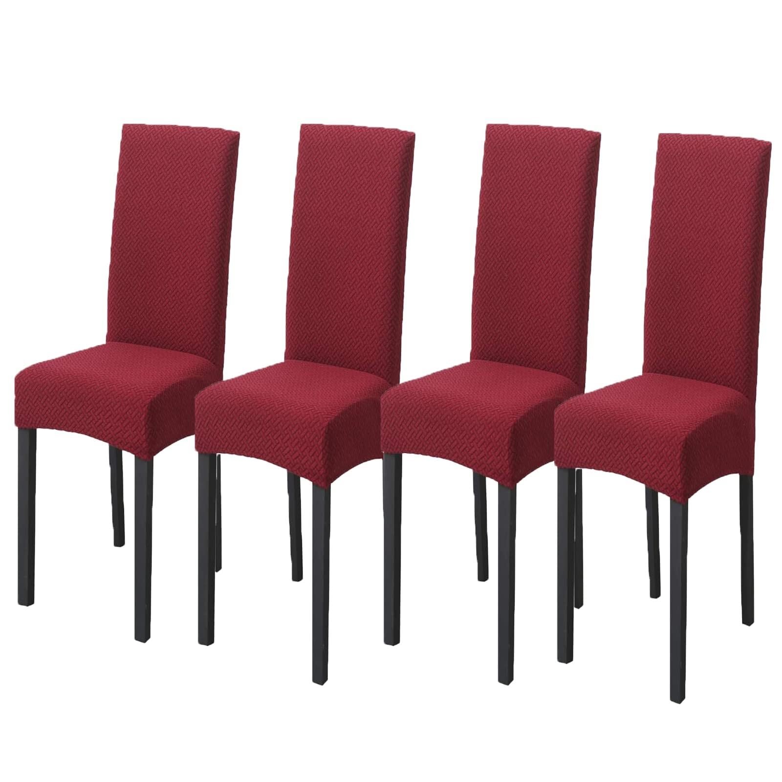 NMVAWIPT Stretch Dining Chair Covers, Removable Washable Elastic Slipcovers, Ideal For Kitchen, Room, Wedding, Hotel, Banquet(30#,4pcs)