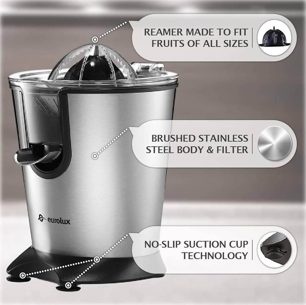 により Eurolux Electric Citrus Juicer Power Pro ELCJ3000300ワットの電力でこれは