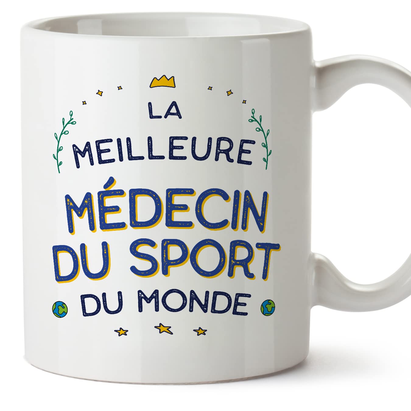 MUGFFINS Sports Doctor Woman Mug - in French - Meilleur du Monde - Funny Gift for Colleagues - Ceramic 11oz Mug