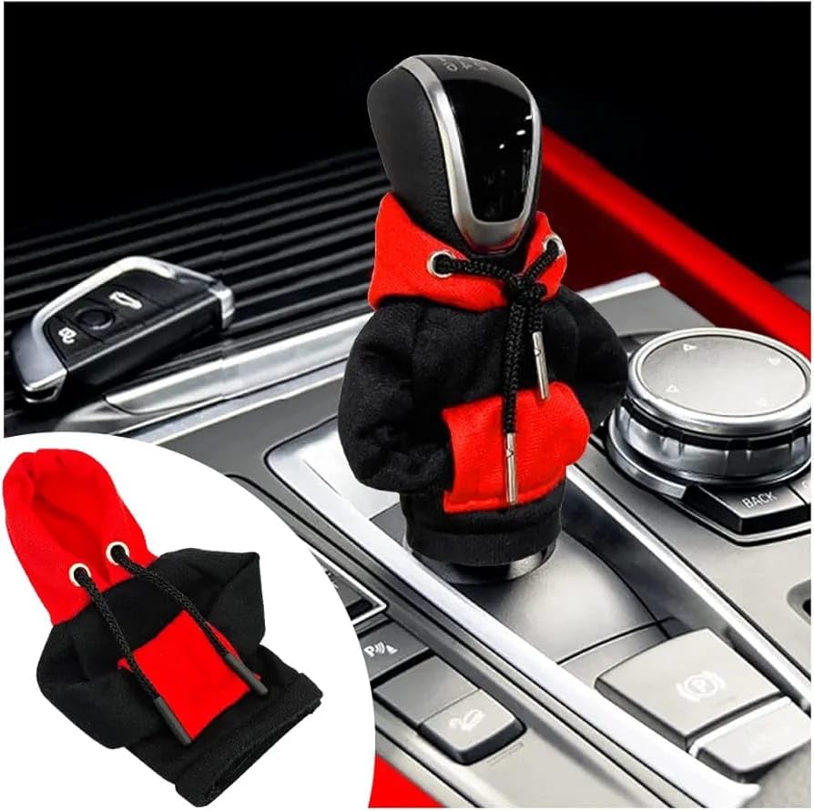 Image of MOONSHINE Car Gear Shift Hoodie | Car Shifter Funny Sweater Superhero Theme Hoodie for Gearshift | Car Shifter Protector Decoration Accessories (Black) (Joker)