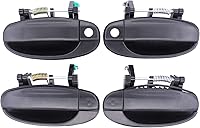 NewYall Textured Matte Black Exterior Door Handles for Chevy Aveo 2004-2008 Aveo5 2009-2011 Front Rear Driver Passenger