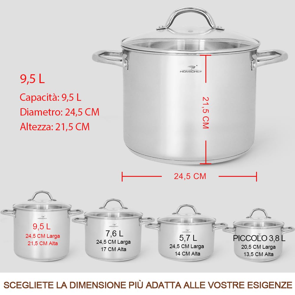 In acciaio inox di spessore fondo pentola doppio manico zuppa di pentola in acci