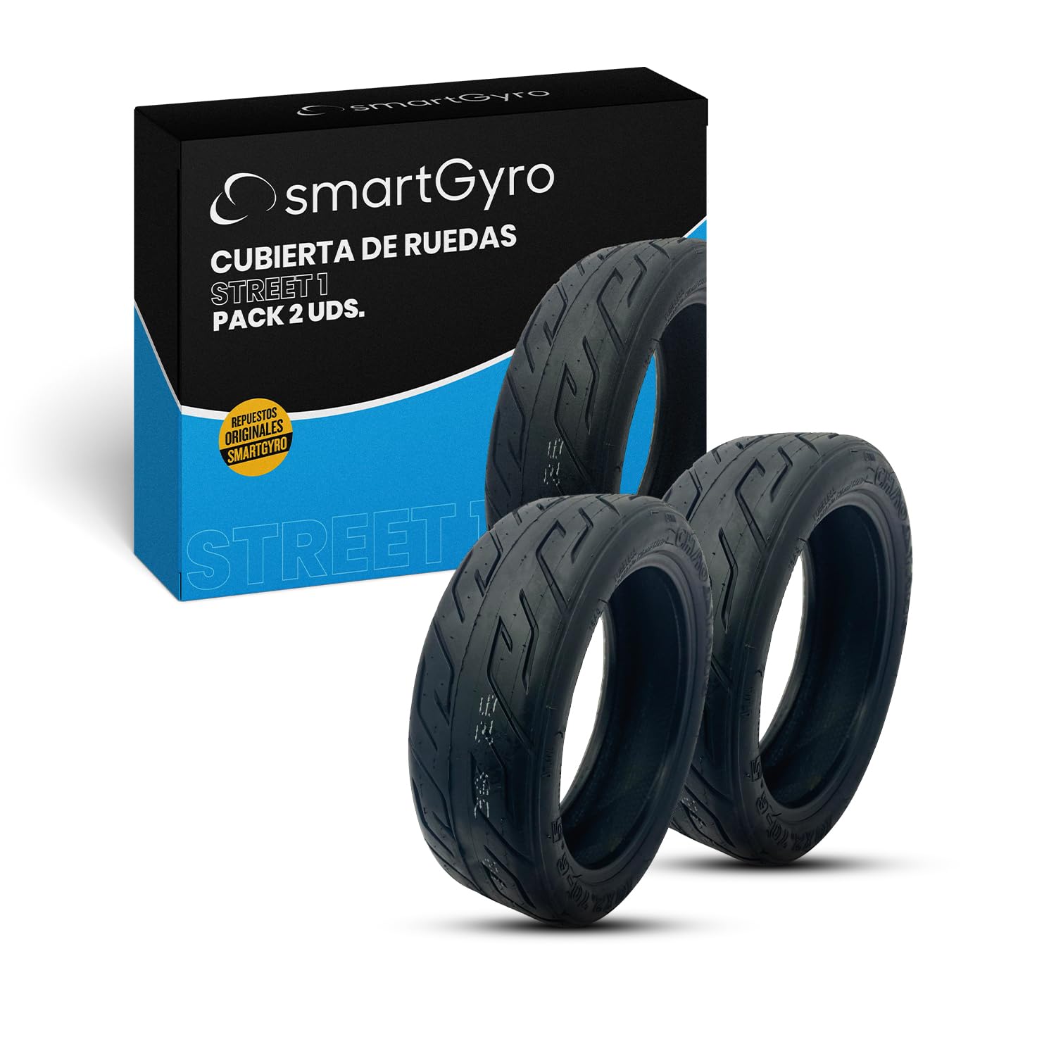 smartGyro Lot de 2 roues de rechange d'origine pour trottinettes électriques Speedway, Rockway et Crossover