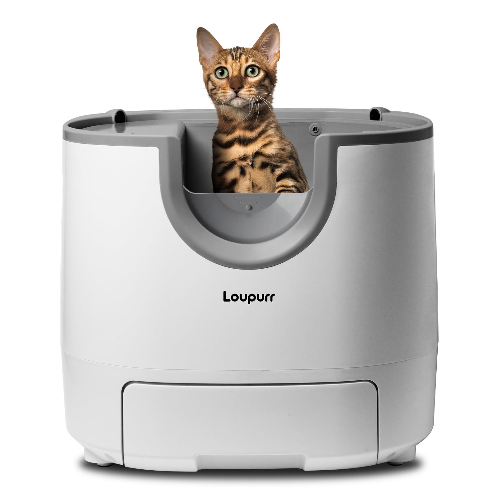 L1 Open-Top Automatic Cat Litter Box Self-Cleaning, Easy Maintenance with Multi Safety Sensors, Large Capacity, Includes Trash Bags (2026 Upgraded Model)
