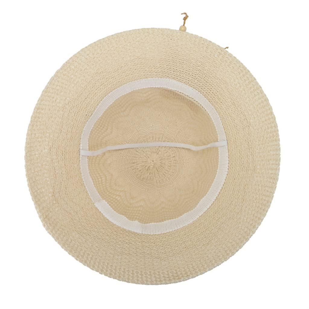 Sombrero para el Sol Plegable de ala Grande para Mujer, protección Elegante, Paja de Playa (b En Storlek)
