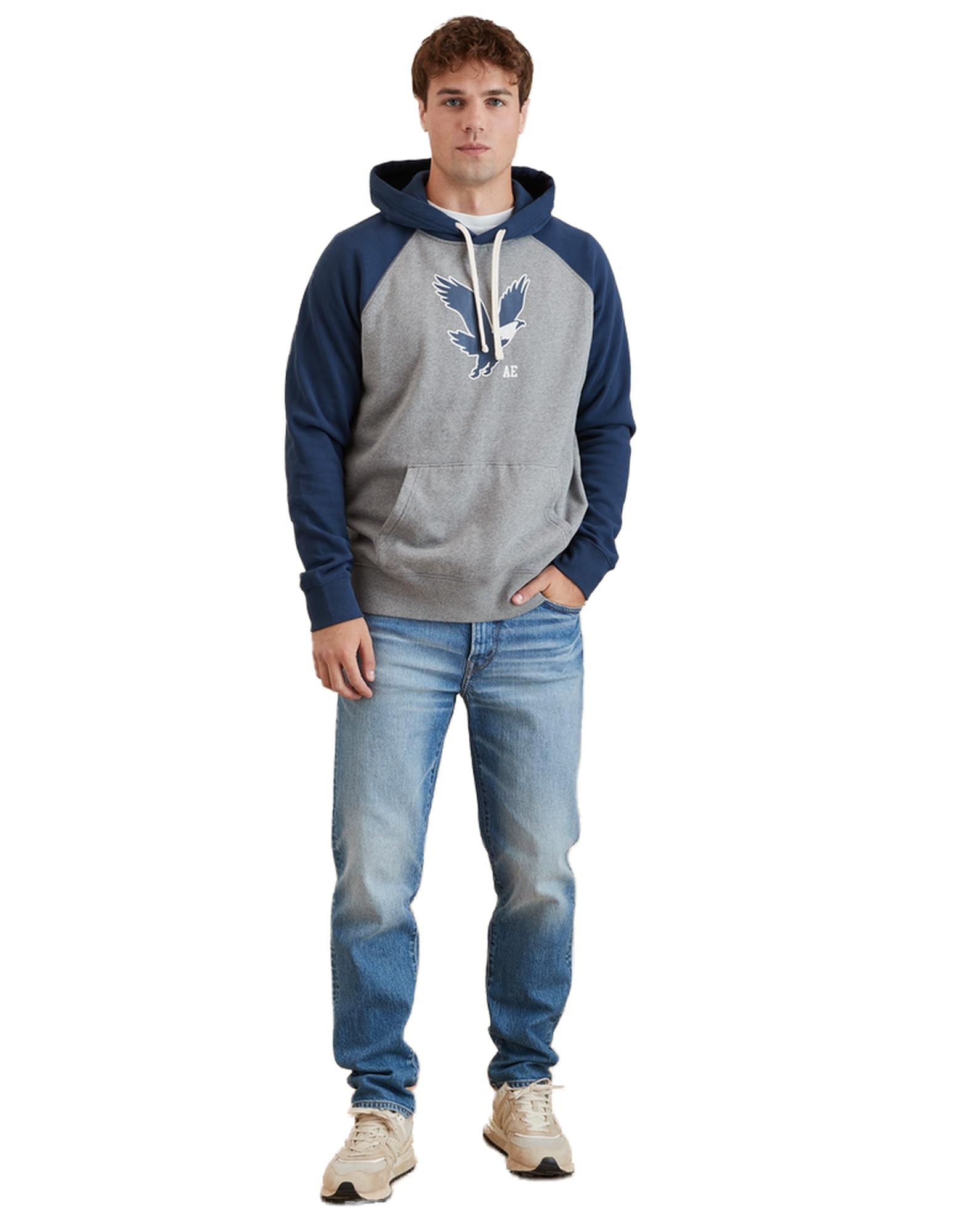 American EagleMen Super Soft Graphic Raglan Hoodie