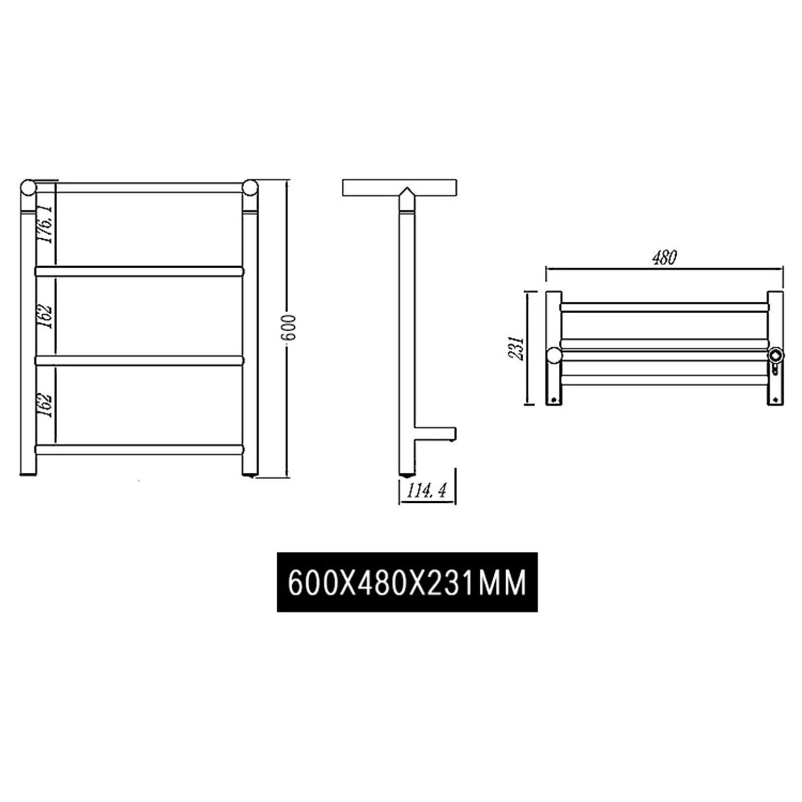 Scaldasalviette elettrico con riscaldamento centralizzato, in acciaio inox 304, scaldasalviette riscaldato/cablato, dorato