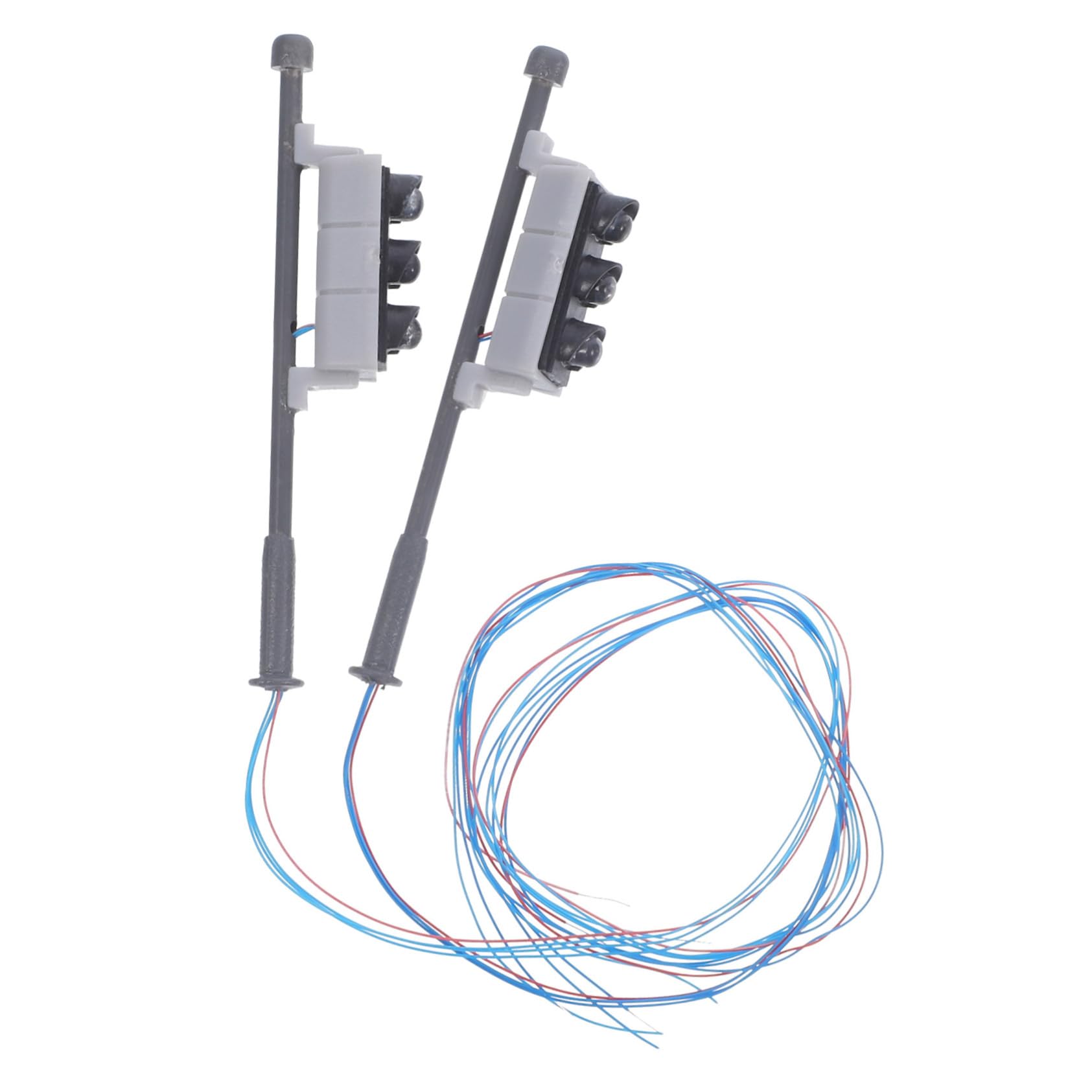 Anneome 2pcs Miniature Train Model Signal Ornaments DIY Scenery Signal Decor for Model Railroad Sand Table