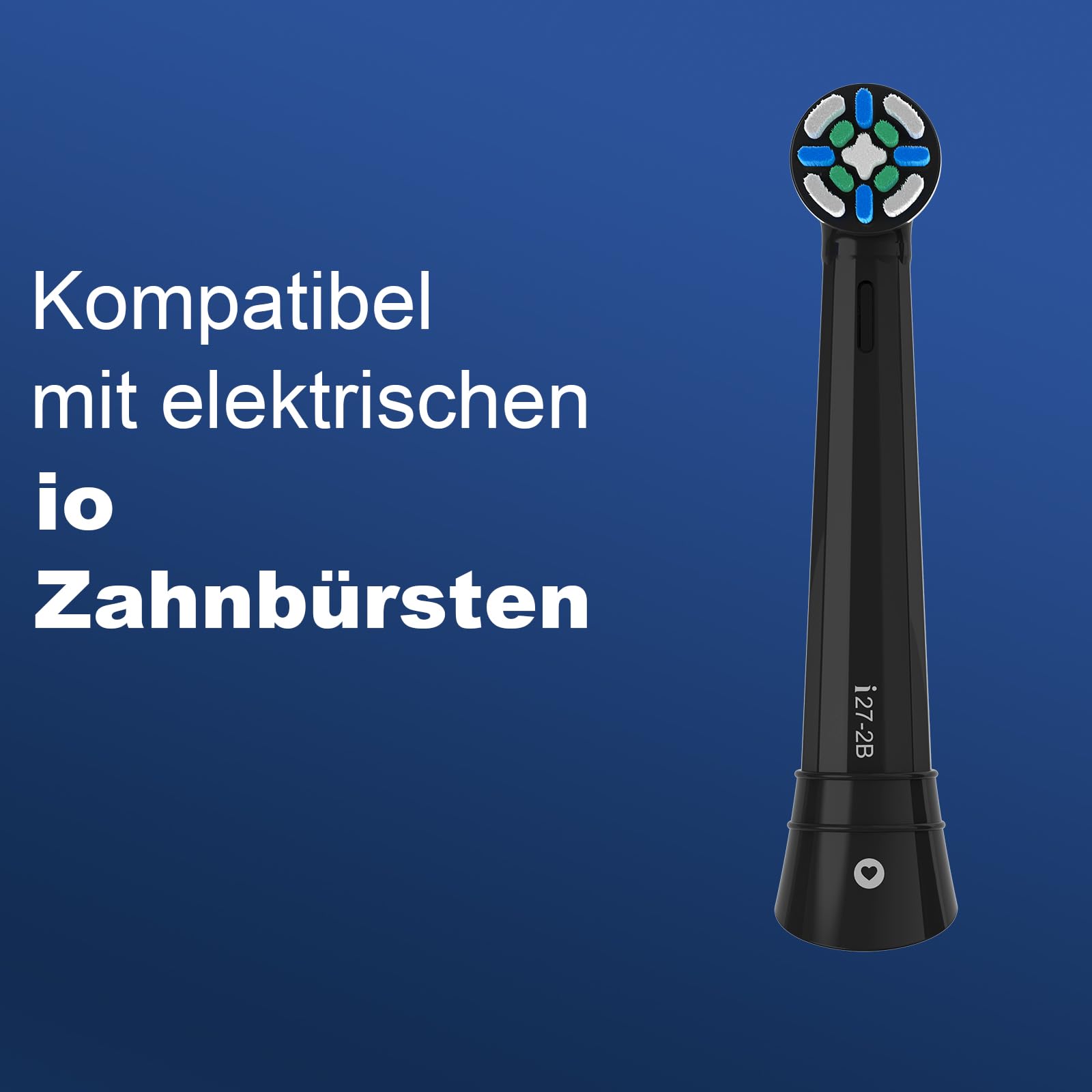12 testine di ricambio IO, compatibili con Oral B IO 2/3/4/5/6/7/8/9/10, spazzolini elettrici compatibili con Oral B IO, IO spazzolini da denti (nero)