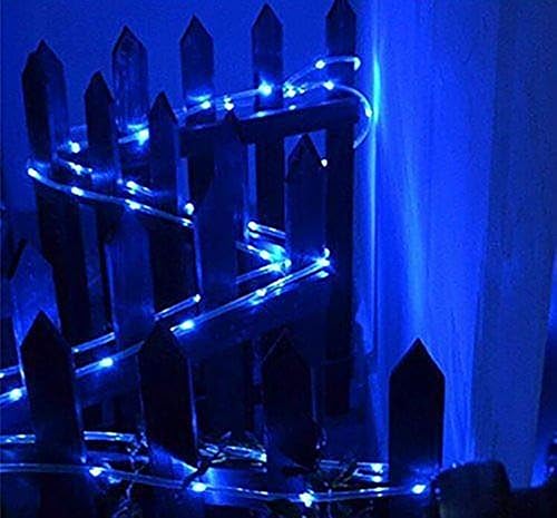 Miniatura 6 de Tira de luces solares de lichi para exteriores, 16.5 pies, 50 LED, impermeable, con cuerda de luces para exteriores, ideal para decoración del