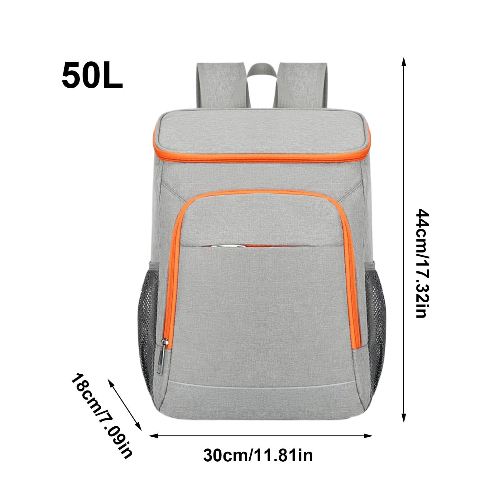 Sac à dos de 50 L | Sac à dos isotherme de voyage | Sac à déjeuner étanche étanche pour pique-nique, barbecue, camping, randonnée, plage, voyage