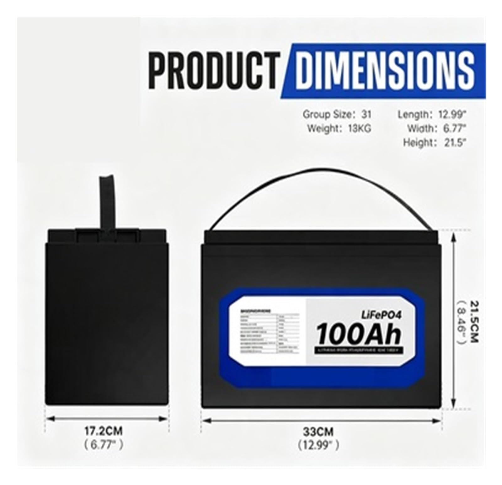 Batteria A Ciclo Profondo 12V 20Ah 50Ah 100Ah 150Ah 200Ah Pacco Batteria LiFePo4