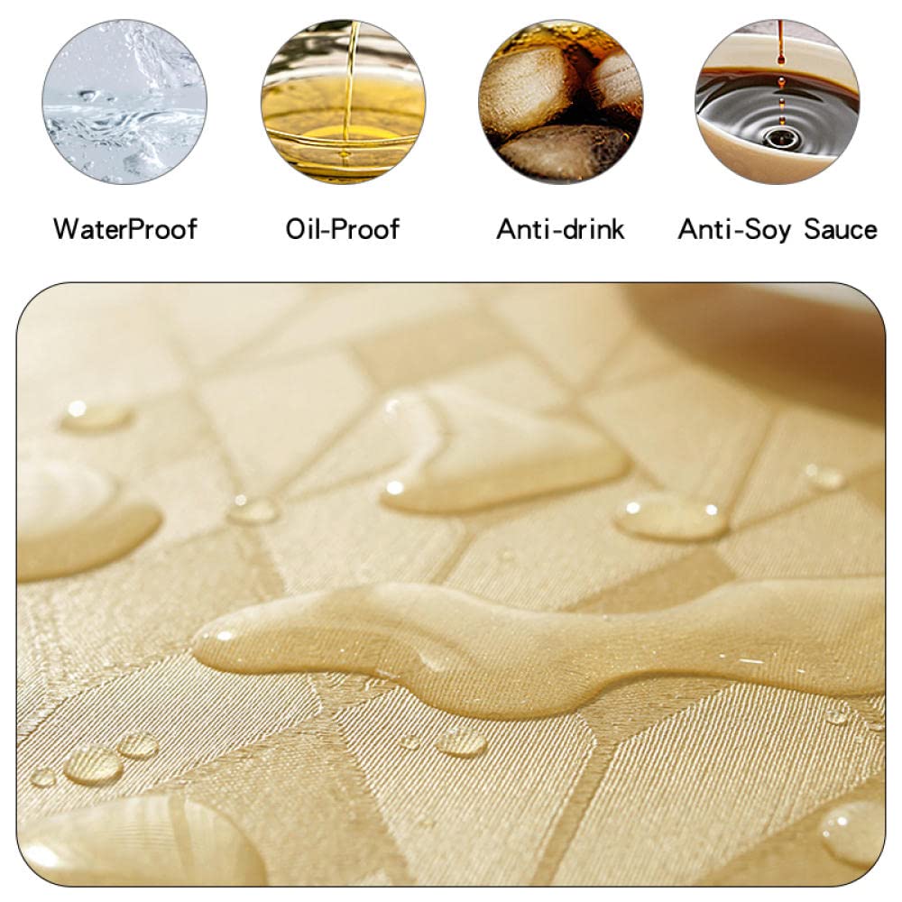 Mantel de Mesa con Efecto Loto Lavable Anti Escaldaduras Impermeable Resistente a La Suciedad Resistente Una Rosa Redonda de 140cm de Diámetro.